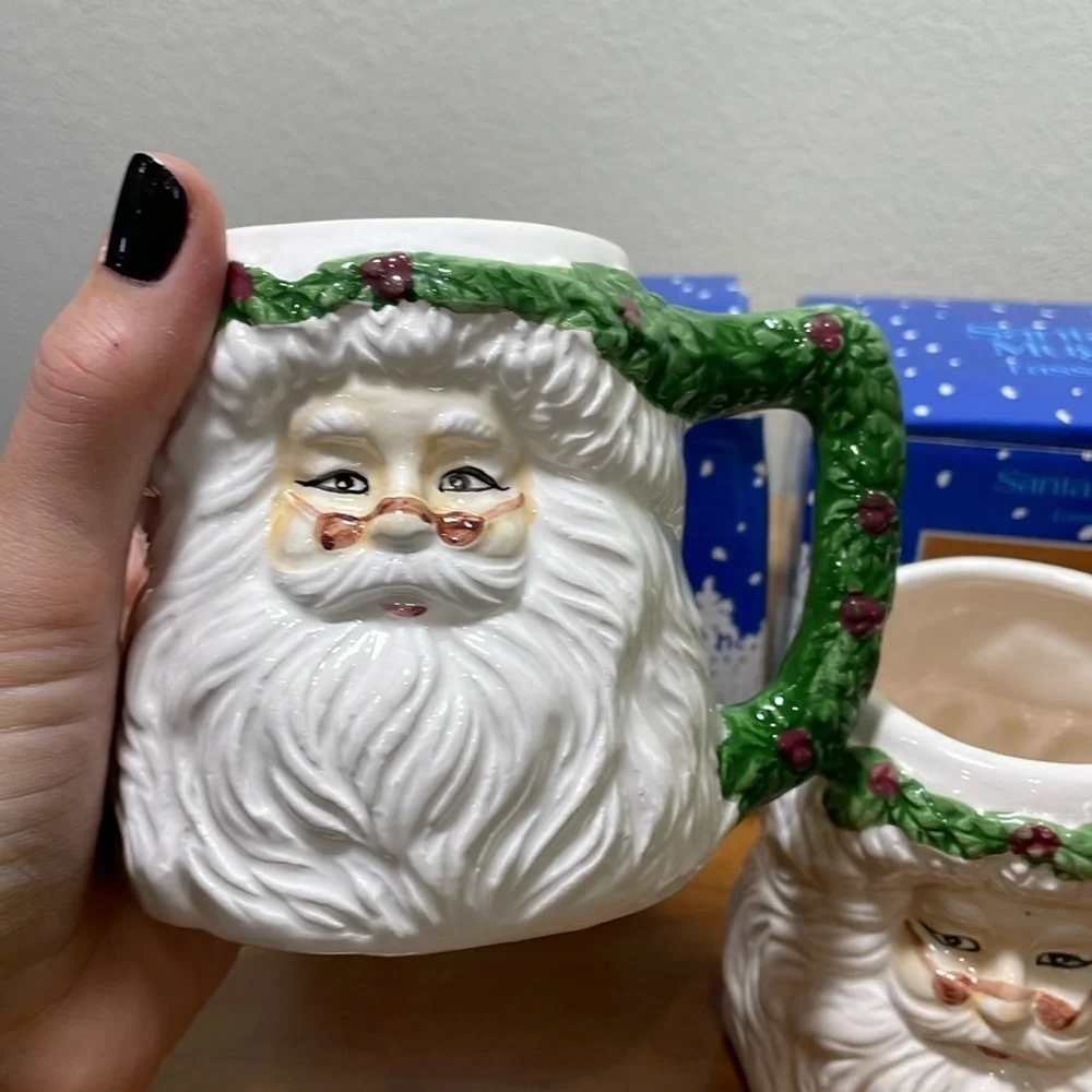Vintage santa holly